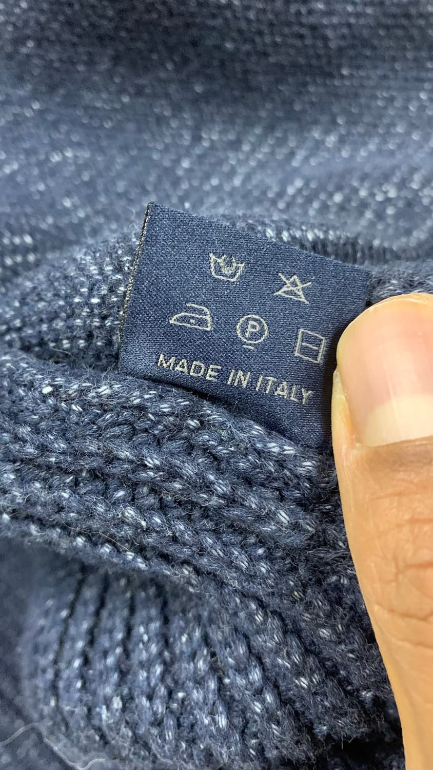 랑방 니트 집업 가디건 네이비 상품이미지7