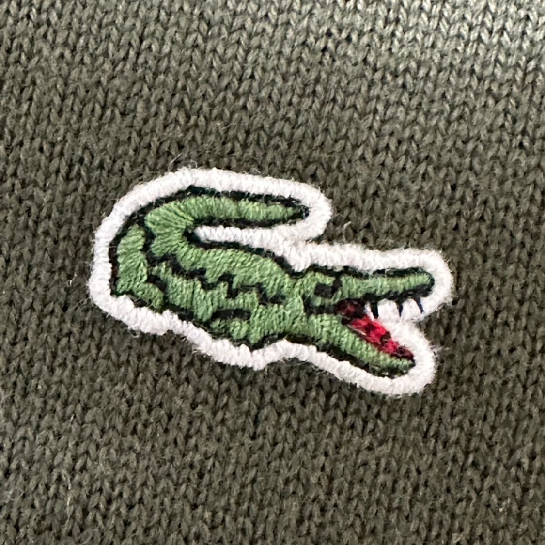 Lacoste 라코스테 코튼 하프 집업 니트 올리브색상 4사이즈 상품이미지8
