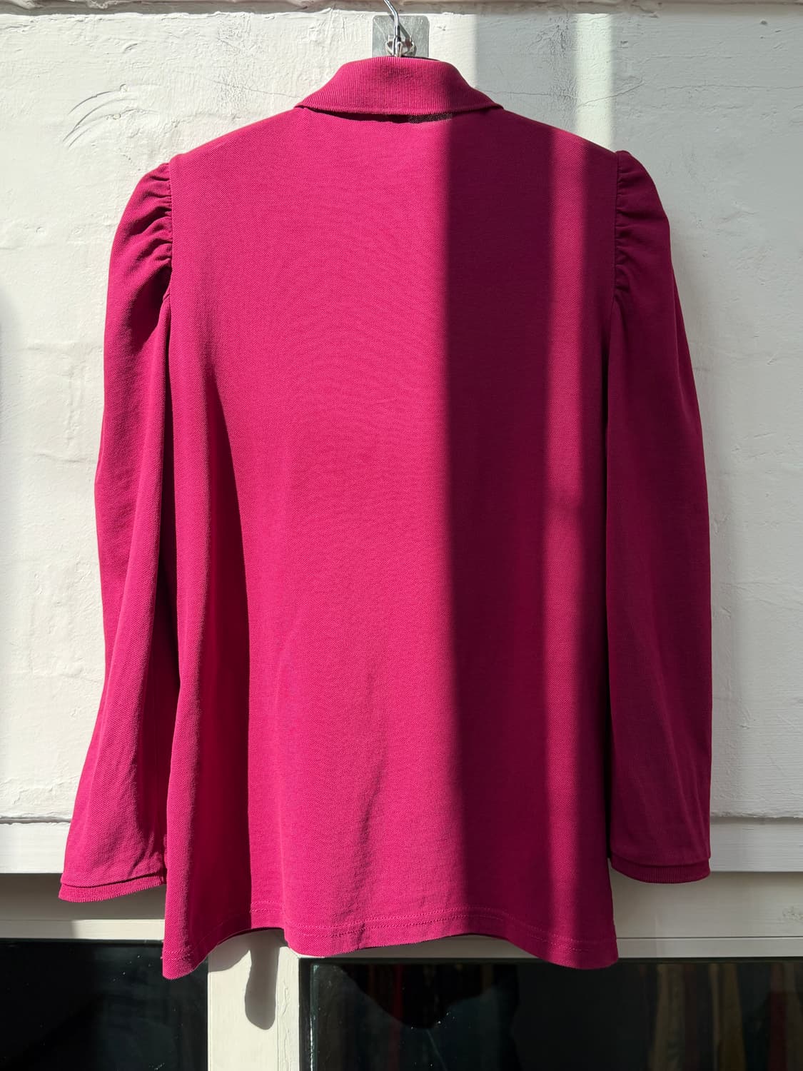 Burberry 버버리 푸시아핑크 셔링 폴로 셔츠 M 상품이미지7