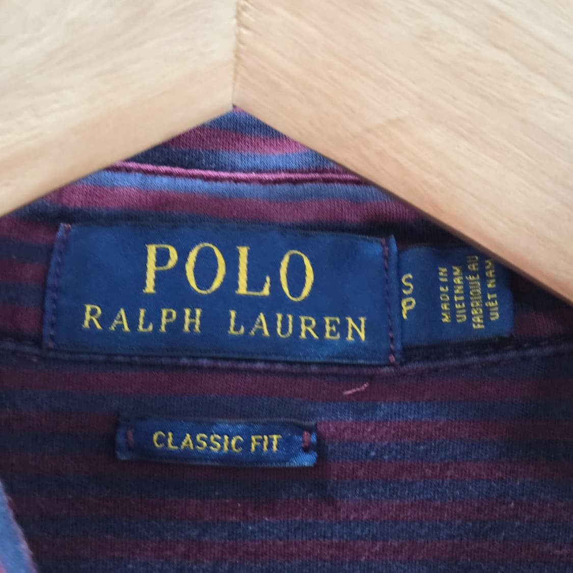 폴로랄프로렌 코튼 스트라이프 카라티 S 상품이미지3