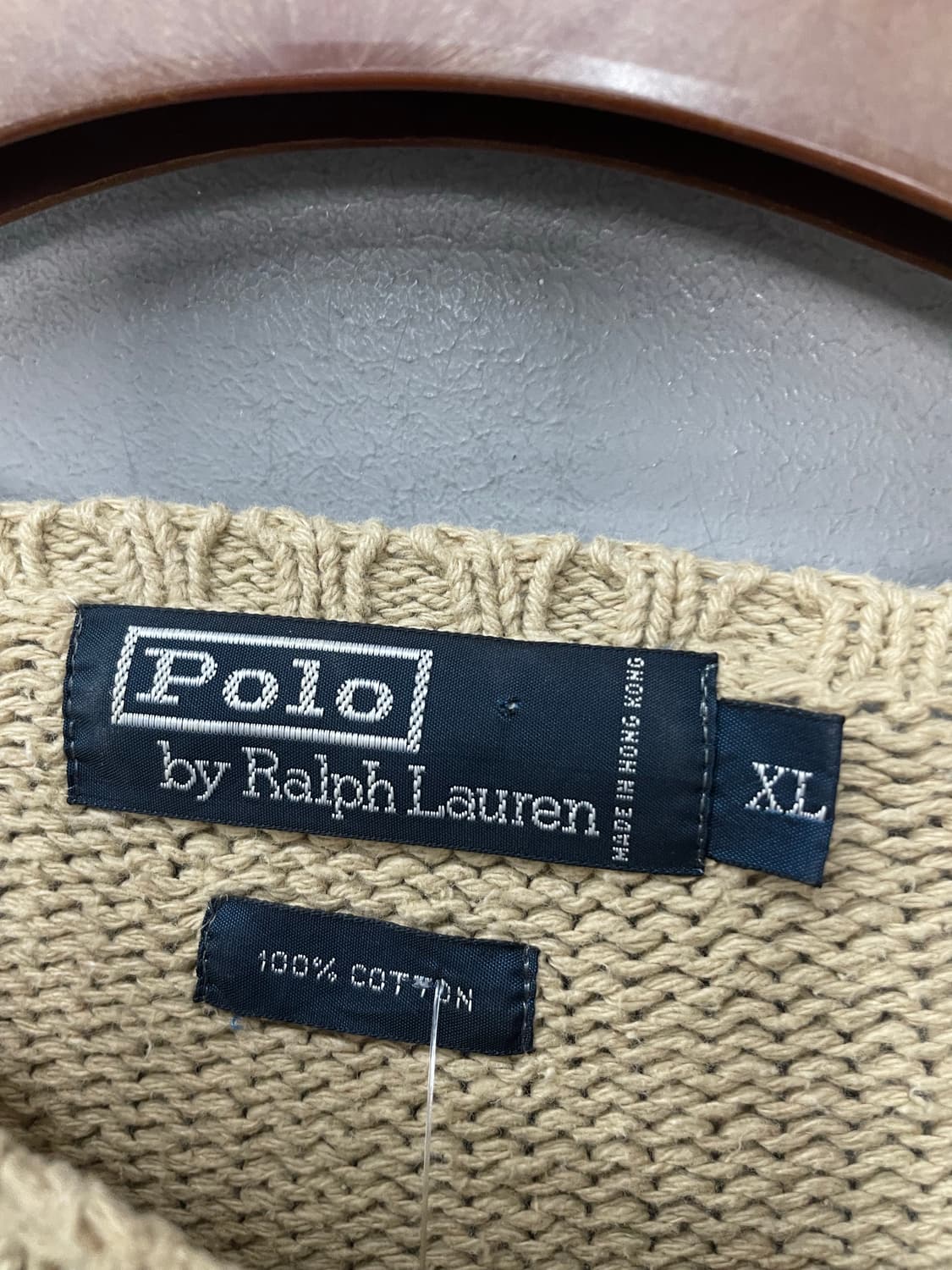 폴로 랄프로렌 베이지 라운드넥 니트 H2578 상품이미지5