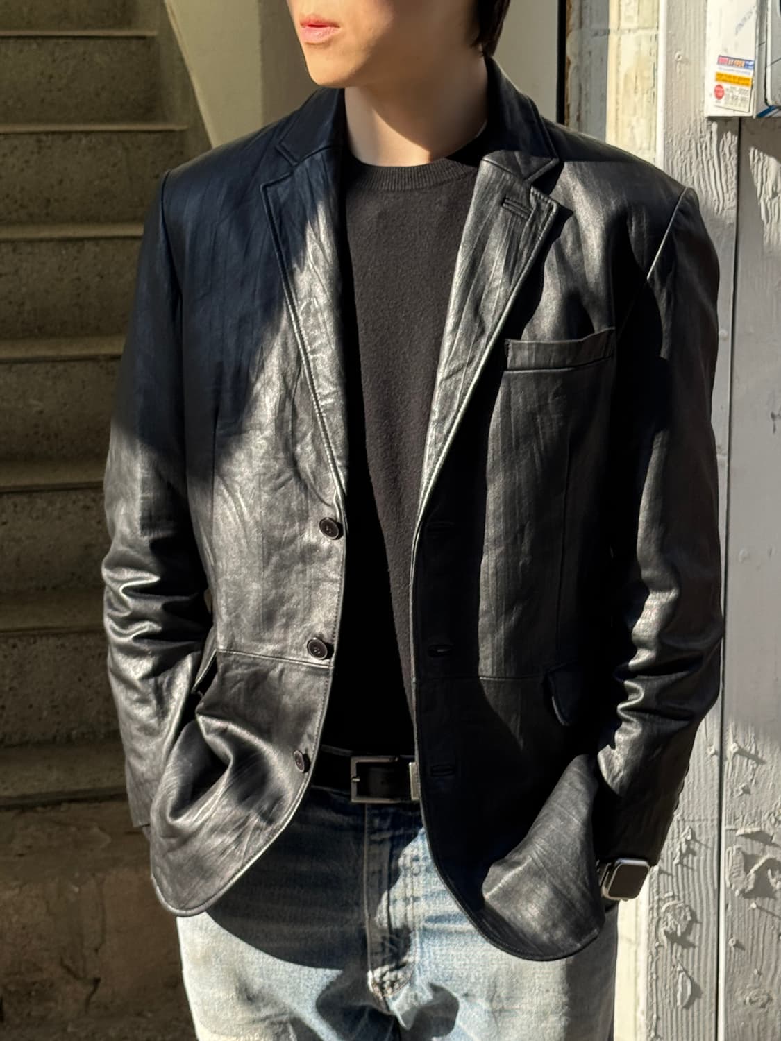 워시드 램스킨 블레이저(O65) 상품이미지1