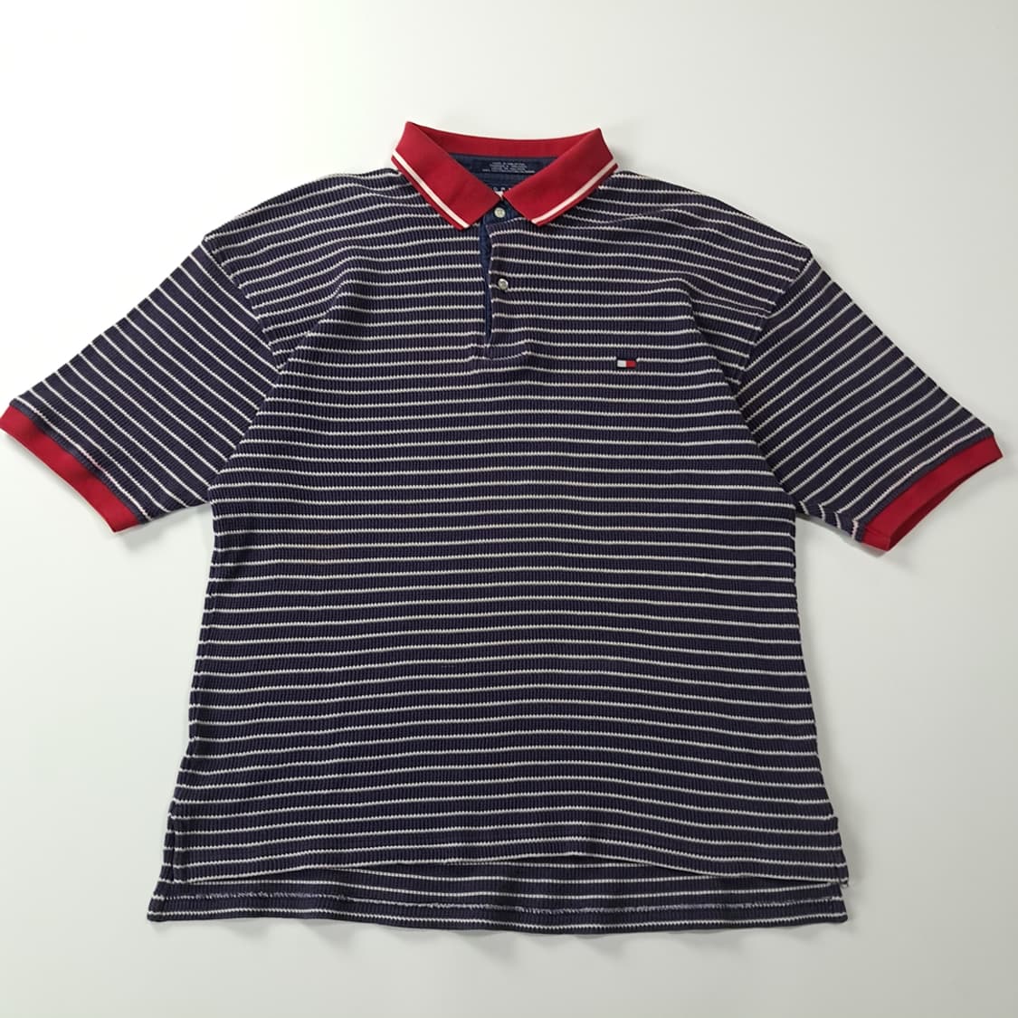 CK573 2XL 타미힐피거 90s 스트라이프 반팔 칼라 티셔츠 상품이미지1