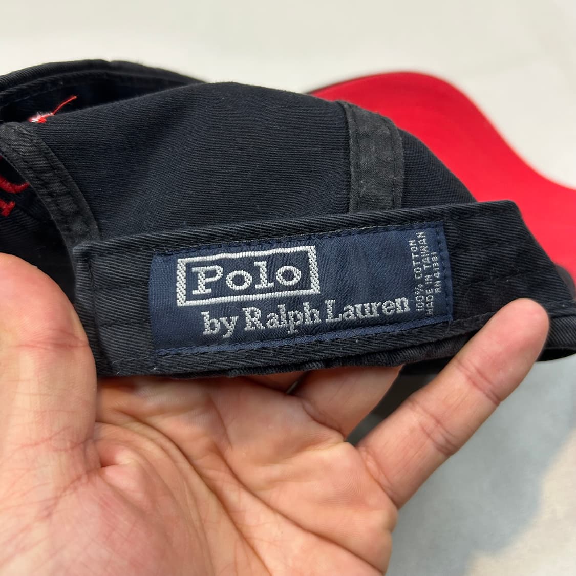 폴로 랄프로렌 블랙 볼캡 모자 가죽스트랩 정품 상품이미지7