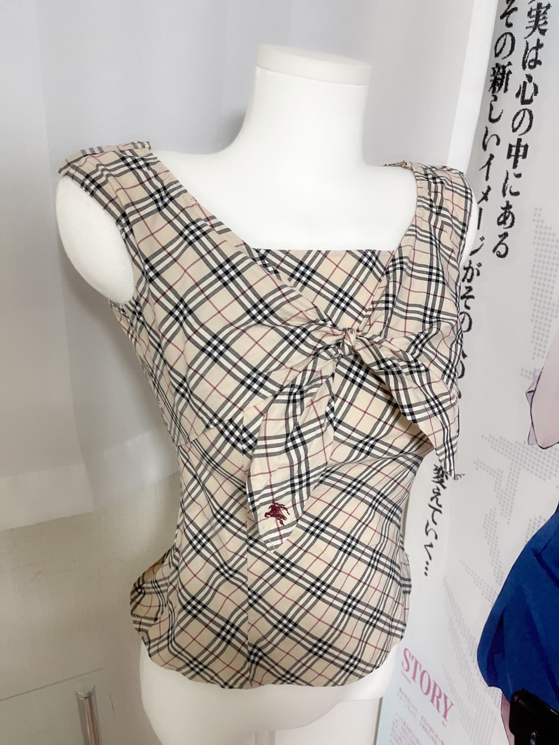 burberry 빅 리본 노바체크 탑 리즈리사 핑크믹스 트랄라라 상품이미지1