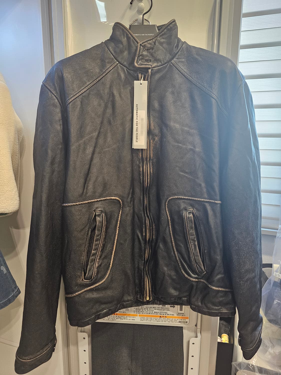 [3] 오토매틱포더피플 파이핑레더 자켓 MK2 PIPING LEATHER 상품이미지2