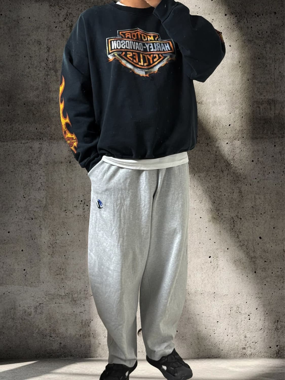 Harley-Davidson 할리 데이비슨 플레임 기모 맨투맨 상품이미지2