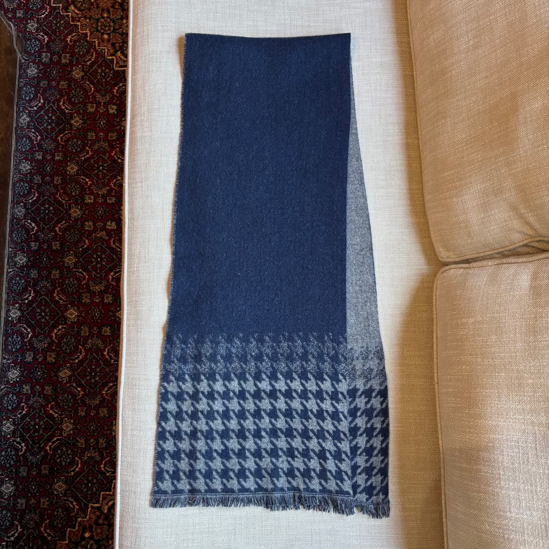 울 100% 리버시블 지도리체크 머플러 목도리 (남여공용) 상품이미지5