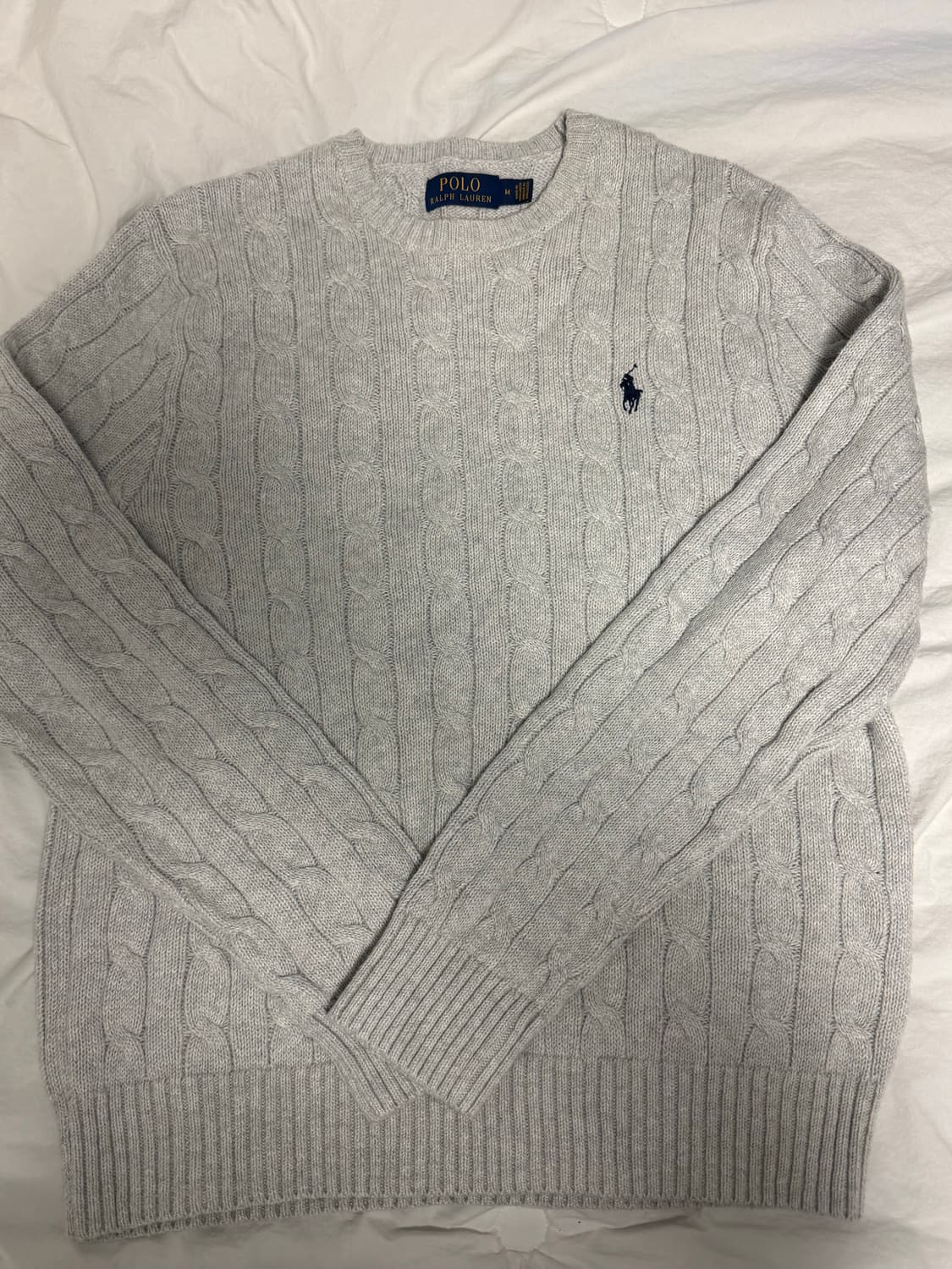 폴로 랄프로렌 꽈배기 니트 M (코튼 케이블 니트 스웨터) 상품이미지1