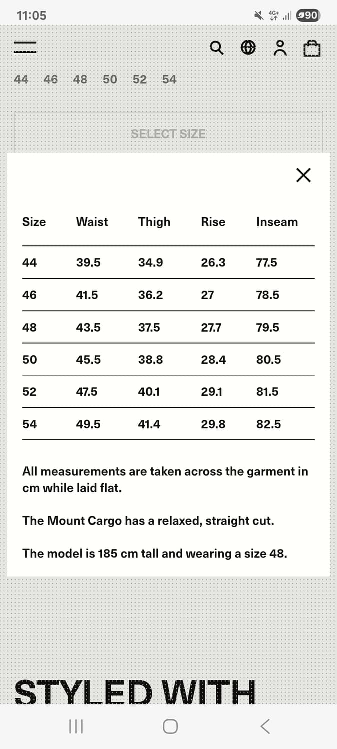 아워레가시 마운트 카고 팬츠 립스탑 46사이즈 상품이미지2