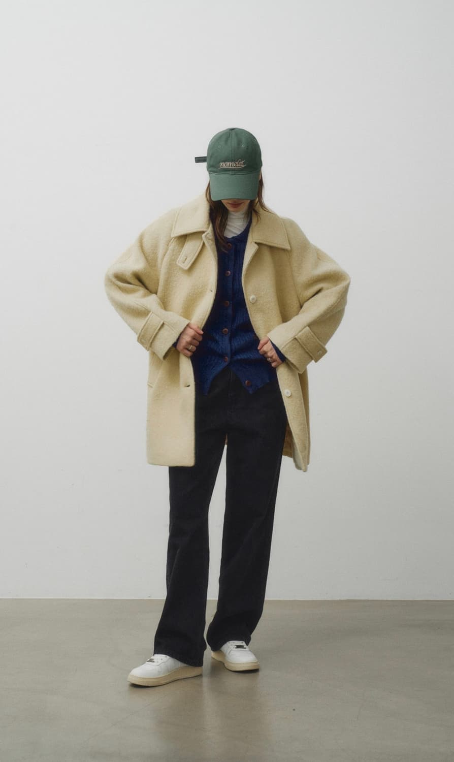 노멜렛 베스티 부클 하프 코트 블랙 상품이미지3