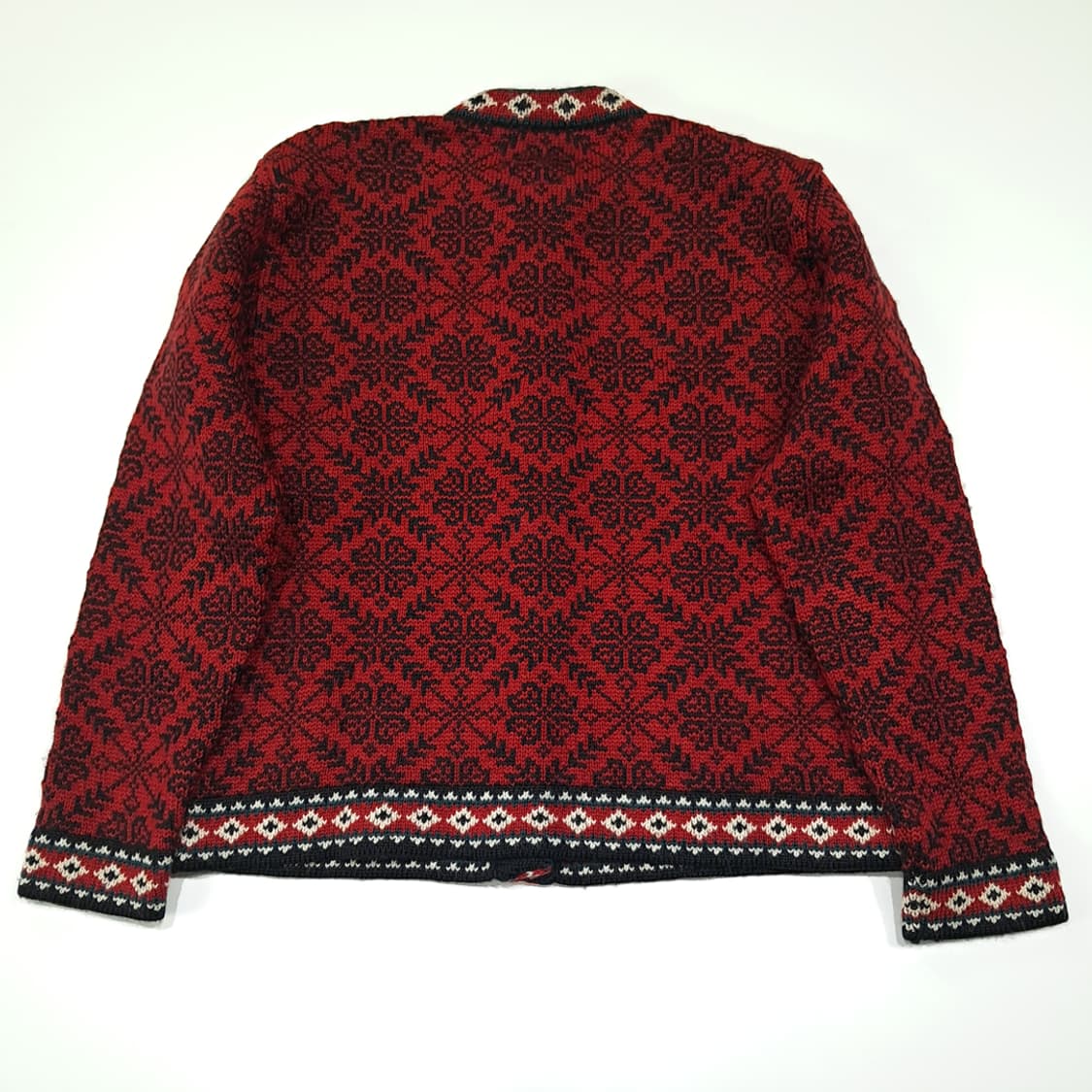 CL314 S/M 엘엘빈 90s 울 노르딕 페어아일 가디건 니트 상품이미지5