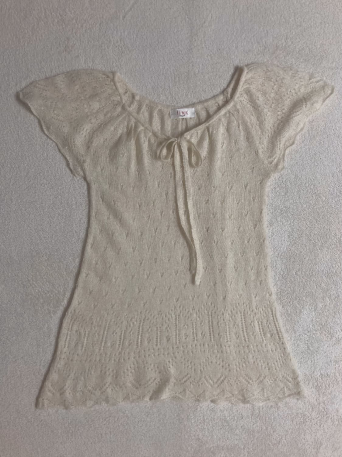 리본 반팔 니트 상품이미지1