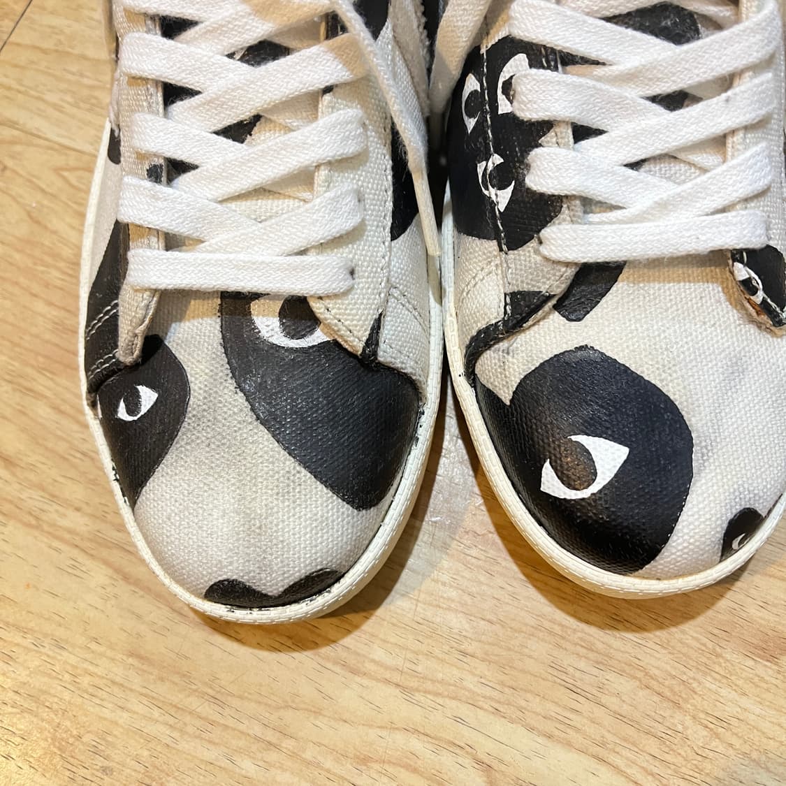 (250mm) 꼼데가르송 X 컨버스 하이 스니커즈 상품이미지4