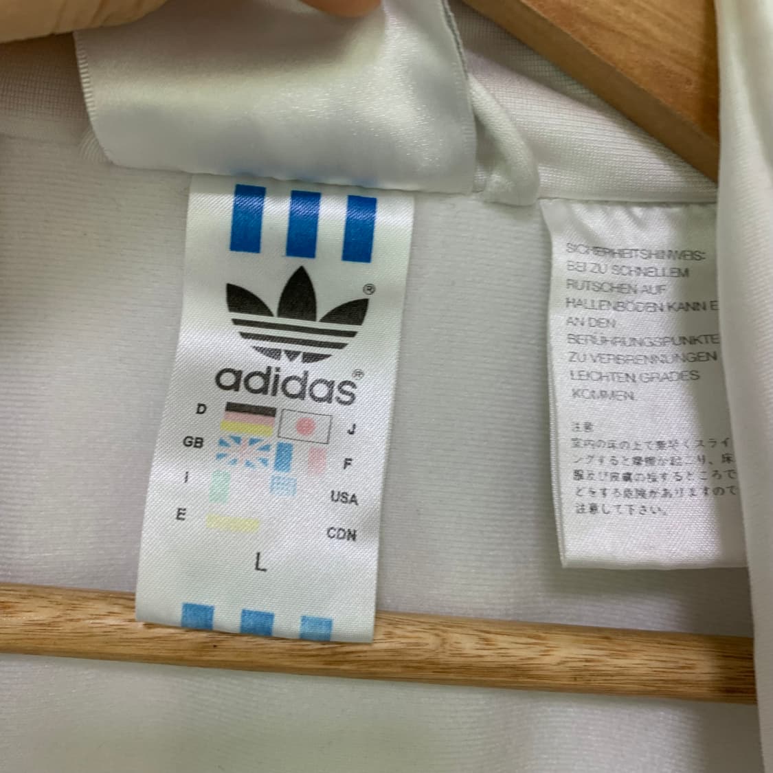 아디다스 파이어버드 져지 빈티지 삼선 트랙 자켓 화이트/네이비 L 상품이미지5