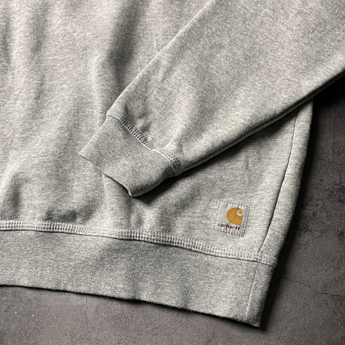 CARHARTT 칼하트 빈티지 그레이 기모 맨투맨 A00902 상품이미지5