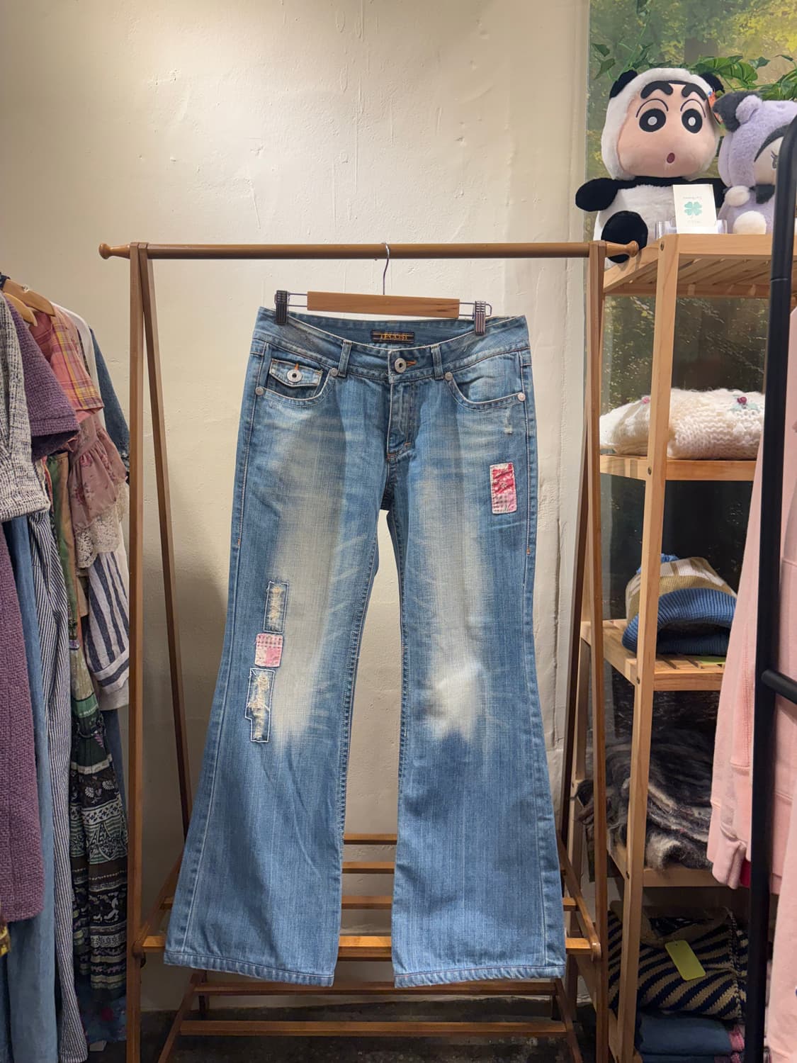 베이지코트 퍼코트 패치청바지 니트 울니트 빈티지세트 상품이미지5