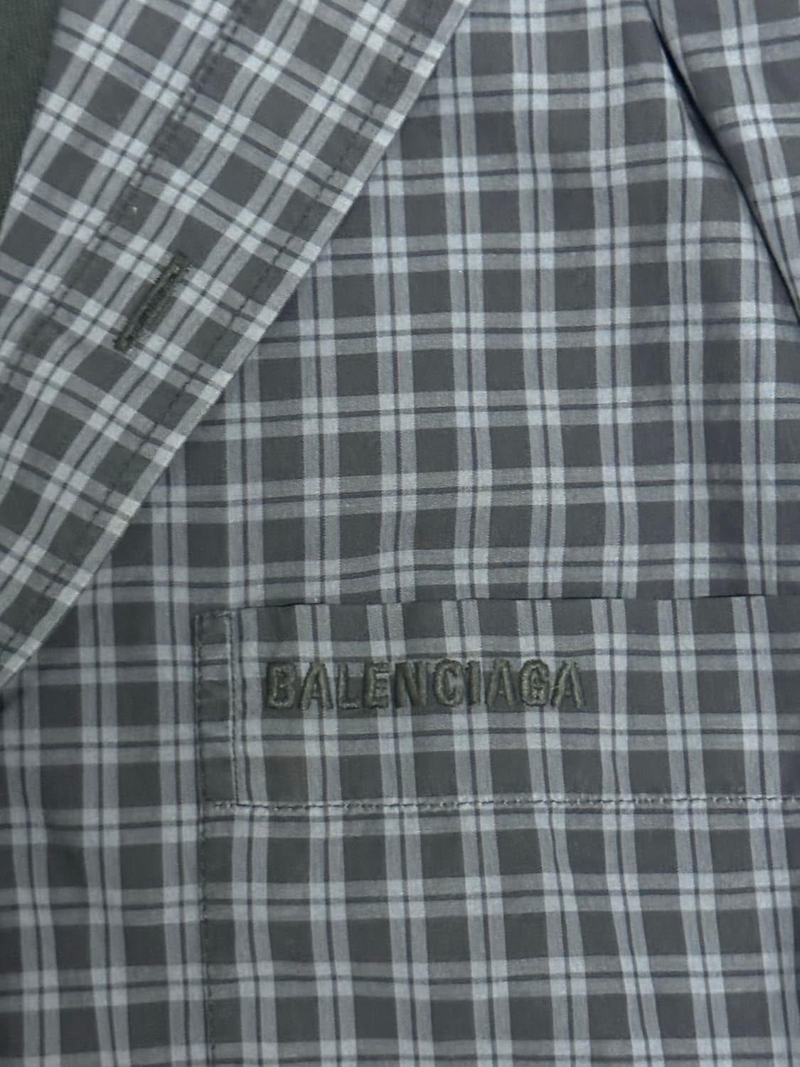 발렌시아가 트롱프뢰유 나일론 체크셔츠 상품이미지3