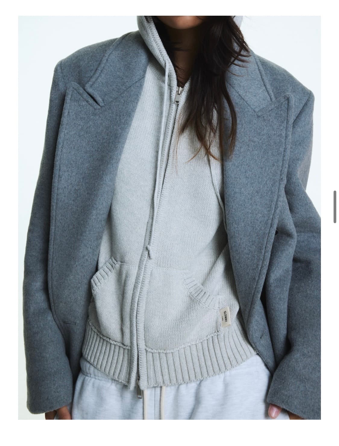 [새상품] 글로니 니트 집업  상품이미지3