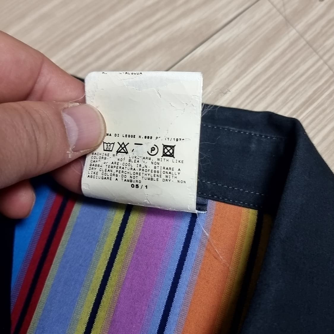 빈티지 VERSACE 컬러풀 스트라이프 셔츠(95-100) 상품이미지8