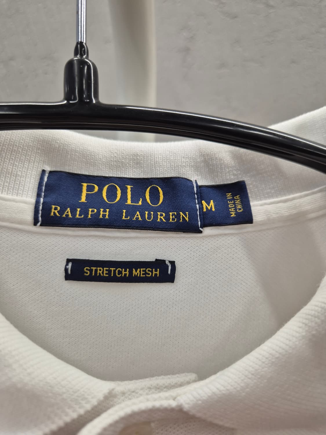 폴로 랄프로렌 화이트 메쉬 카라티 L 상품이미지4