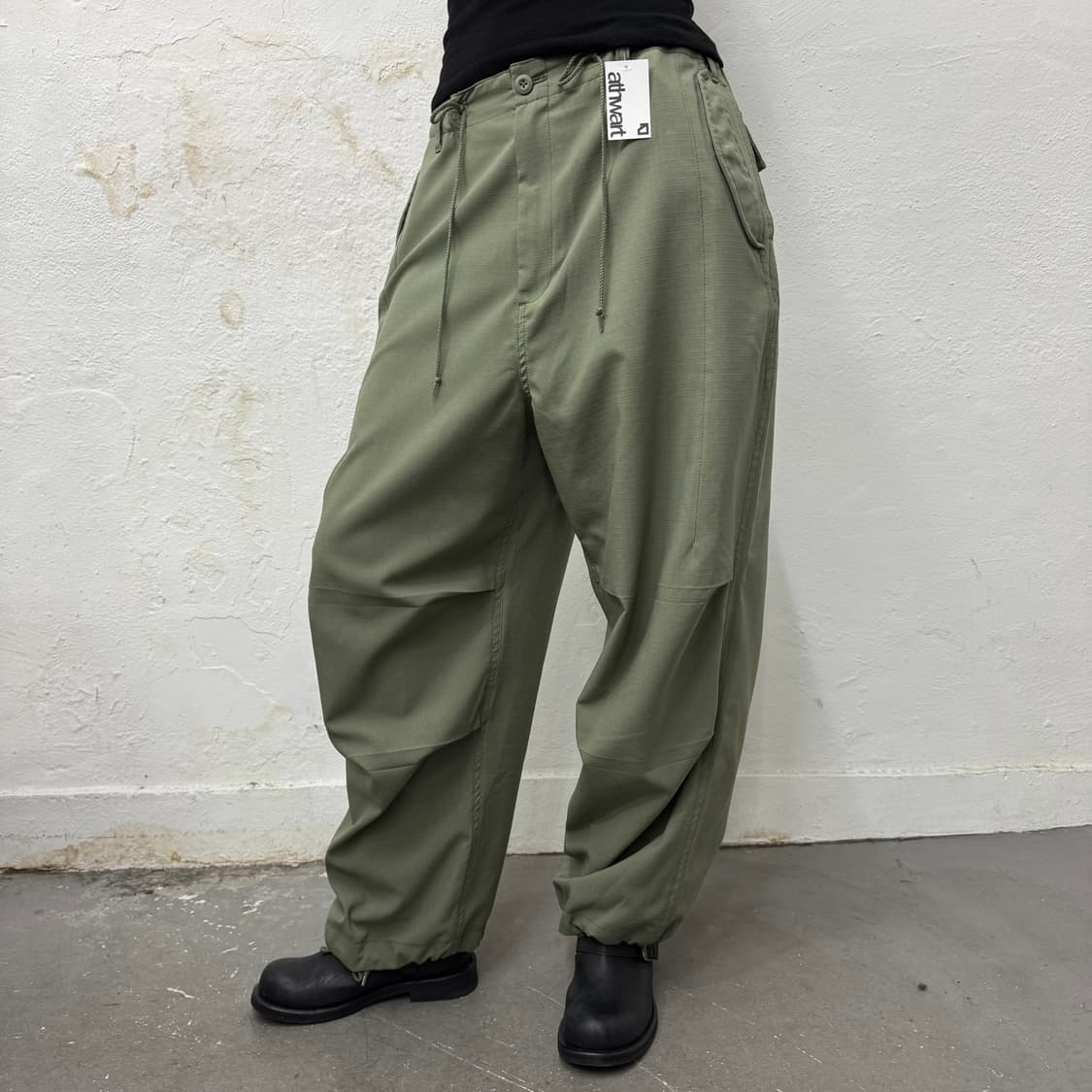 빔즈(BEAMS HEART) 올리브컬러 BDU 립스탑  파라슈트 팬츠 상품이미지2