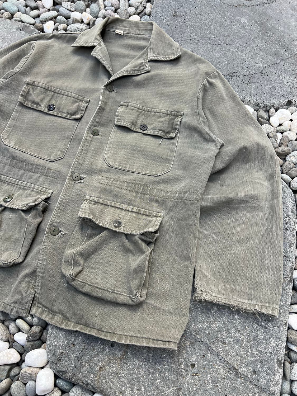 OLD VINTAGE DISTRESSED HBT 빈티지헤링본워크자켓 상품이미지5