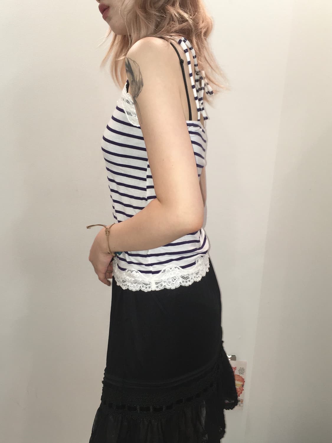 jpn vintage stripe halter sleeveless 상품이미지3