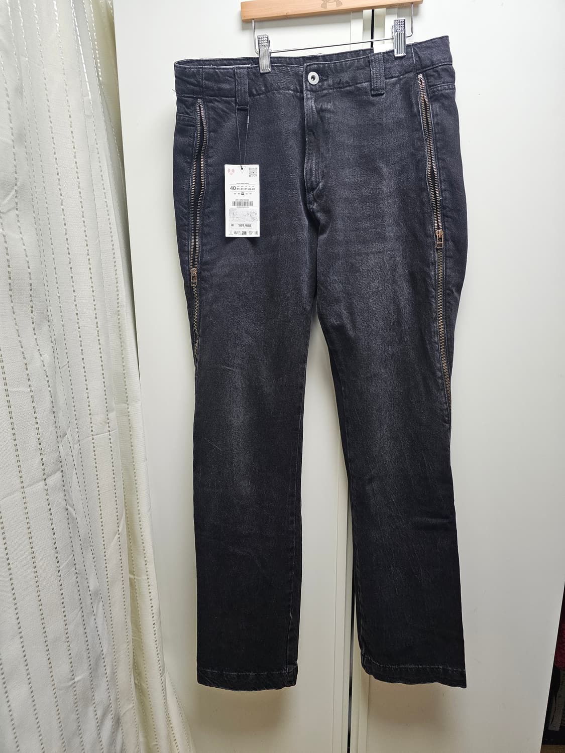 새상품 자라 플레어핏 지퍼 데님 팬츠 상품이미지4