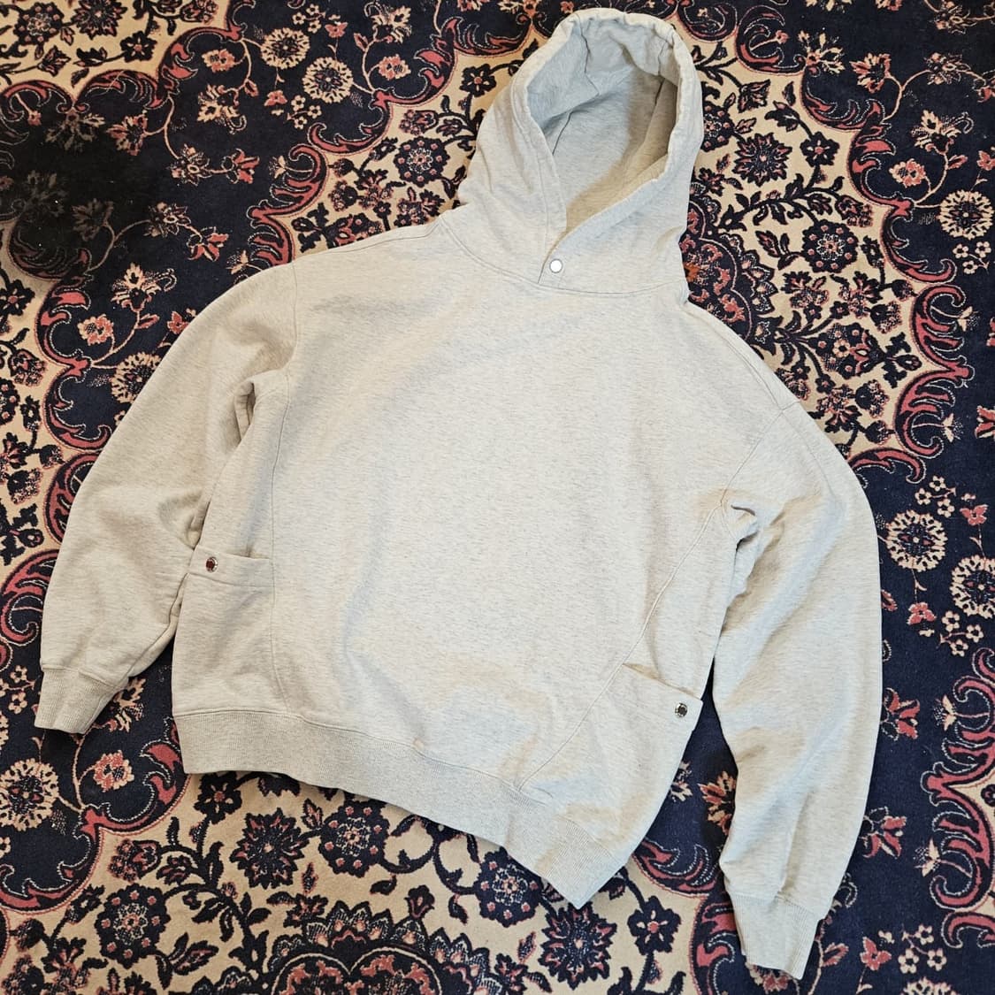 윌비플레이 24fw 스냅 후드 오트밀  상품이미지4