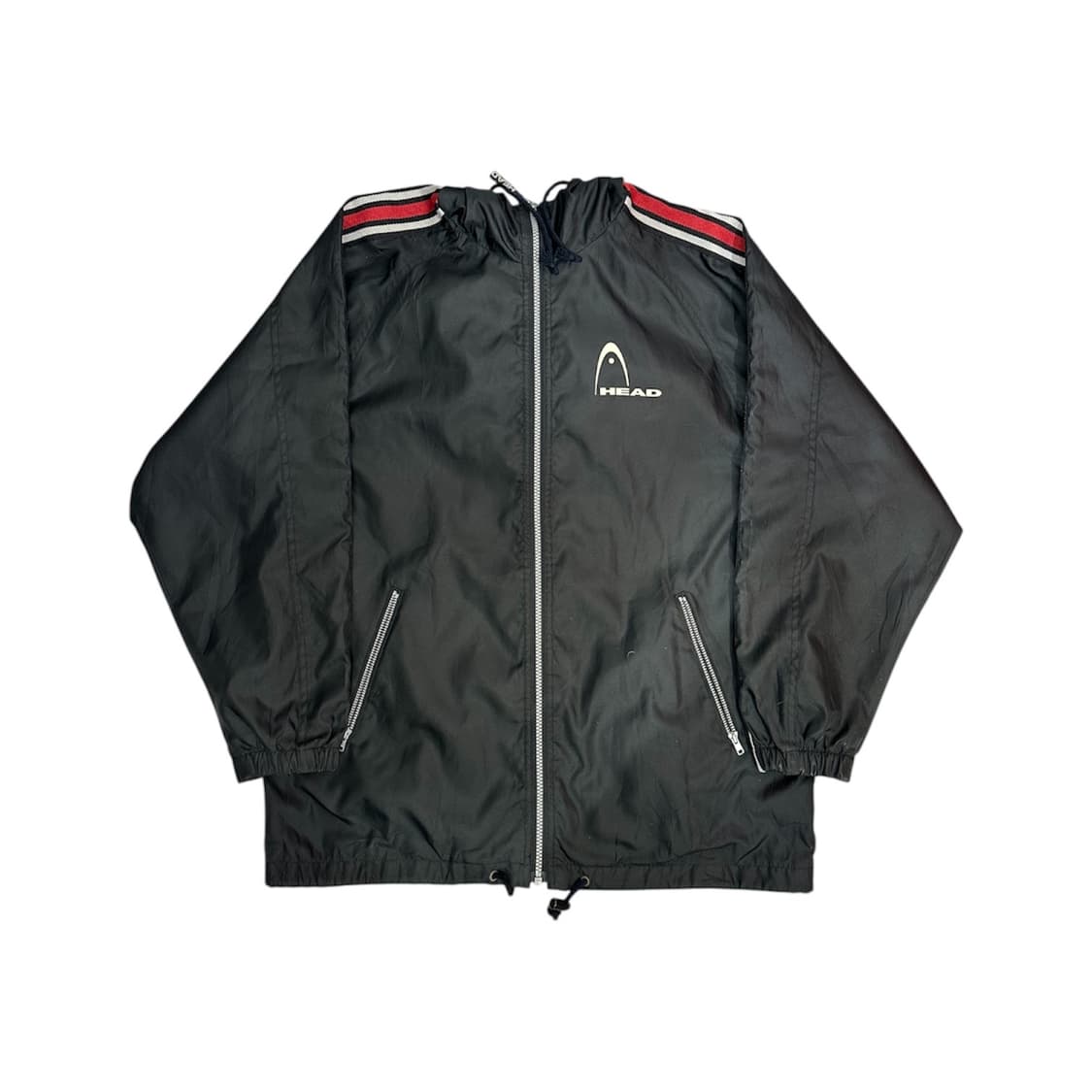 헤드 블랙 올드스쿨 빅 로고 바람막이 후드 오버핏 트랙 자켓  상품이미지4