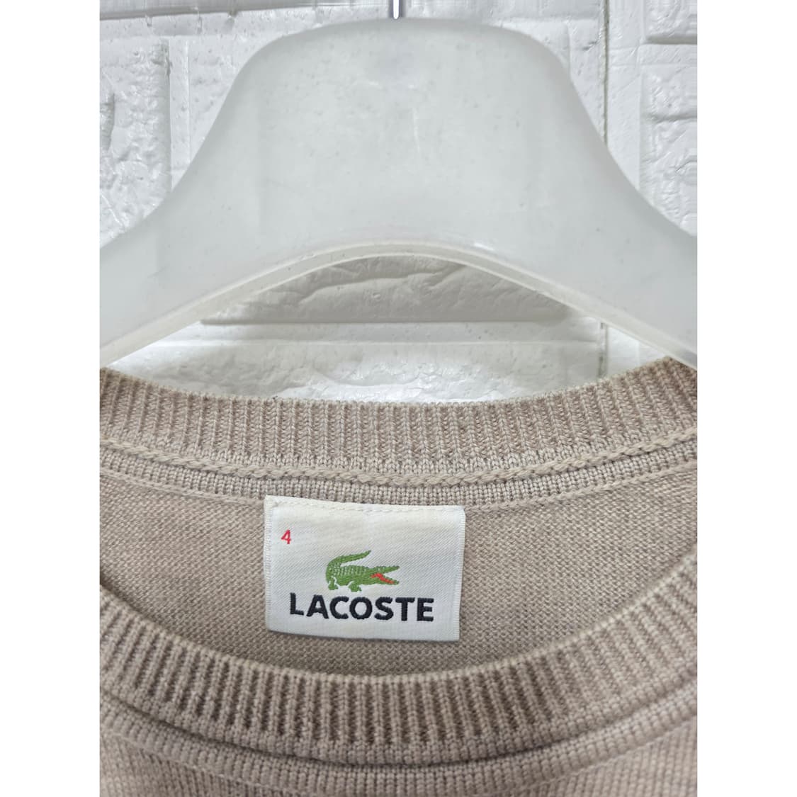택포_ 라코스테 남성 울 니트 베이지 L 상품이미지2
