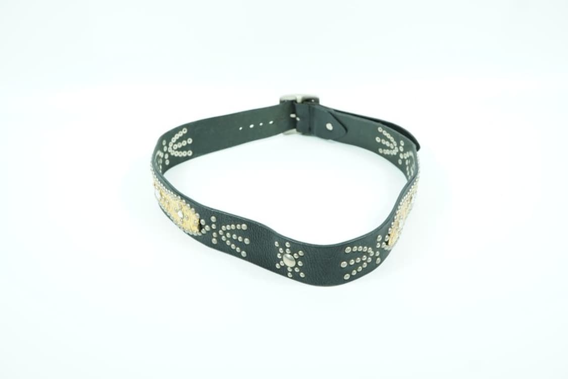 유니크 골드 스네이크 스터드 큐빅 포인트 벨트 상품이미지5