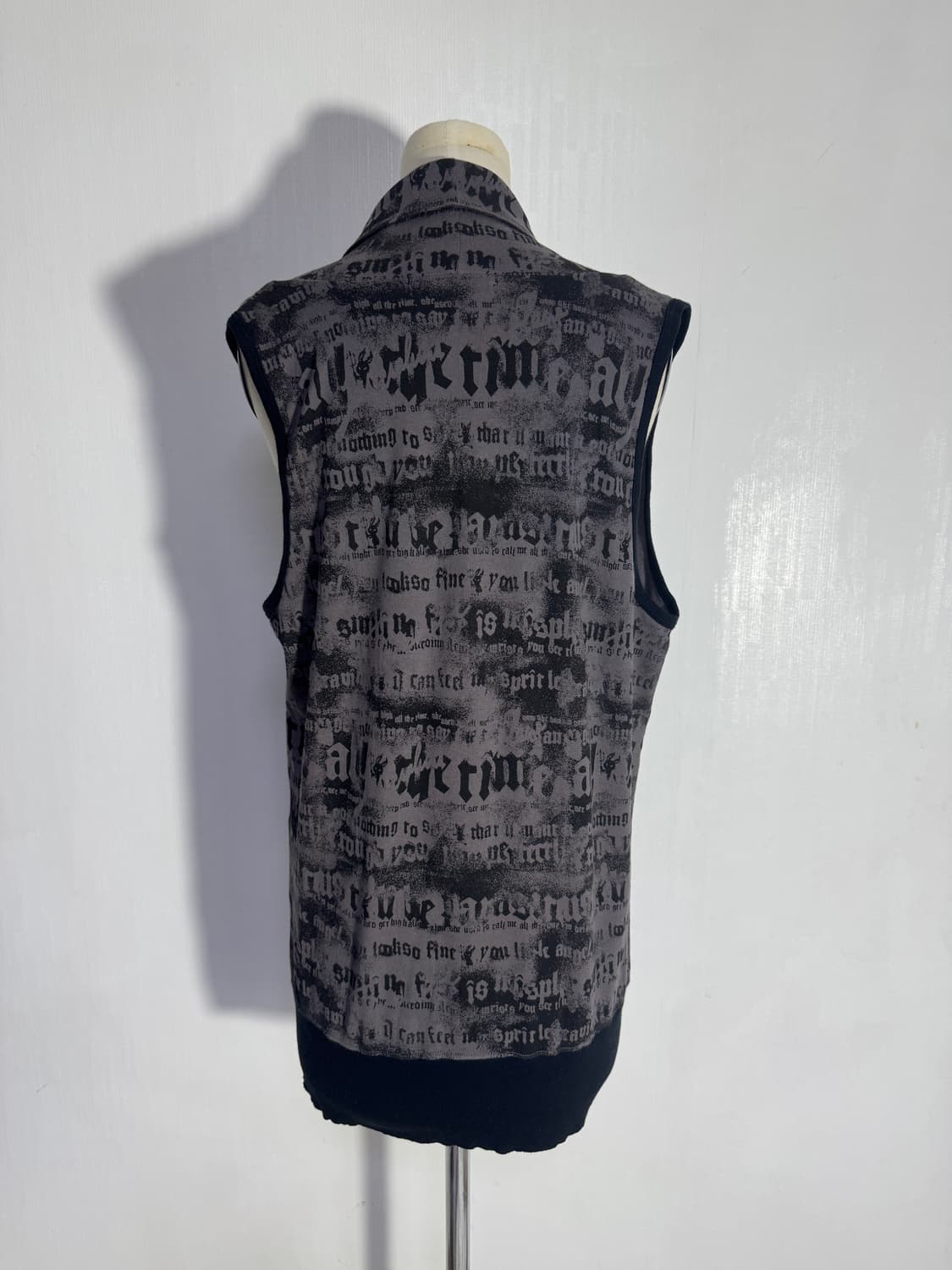 알곤퀸즈 레터링 슬리브리스 탑 y2k vkei 하라주쿠 펑크 상품이미지3