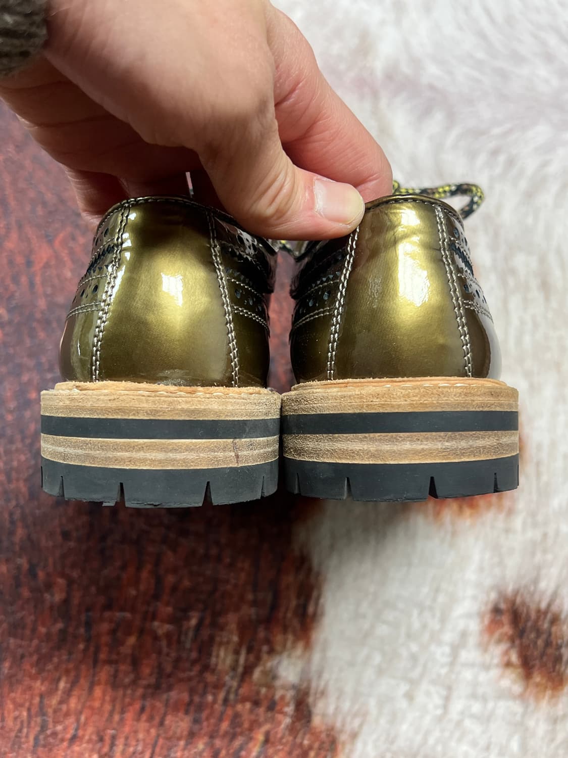 [230] AGL 올리브 그린 리얼 레더 옥스포드 로퍼 상품이미지7