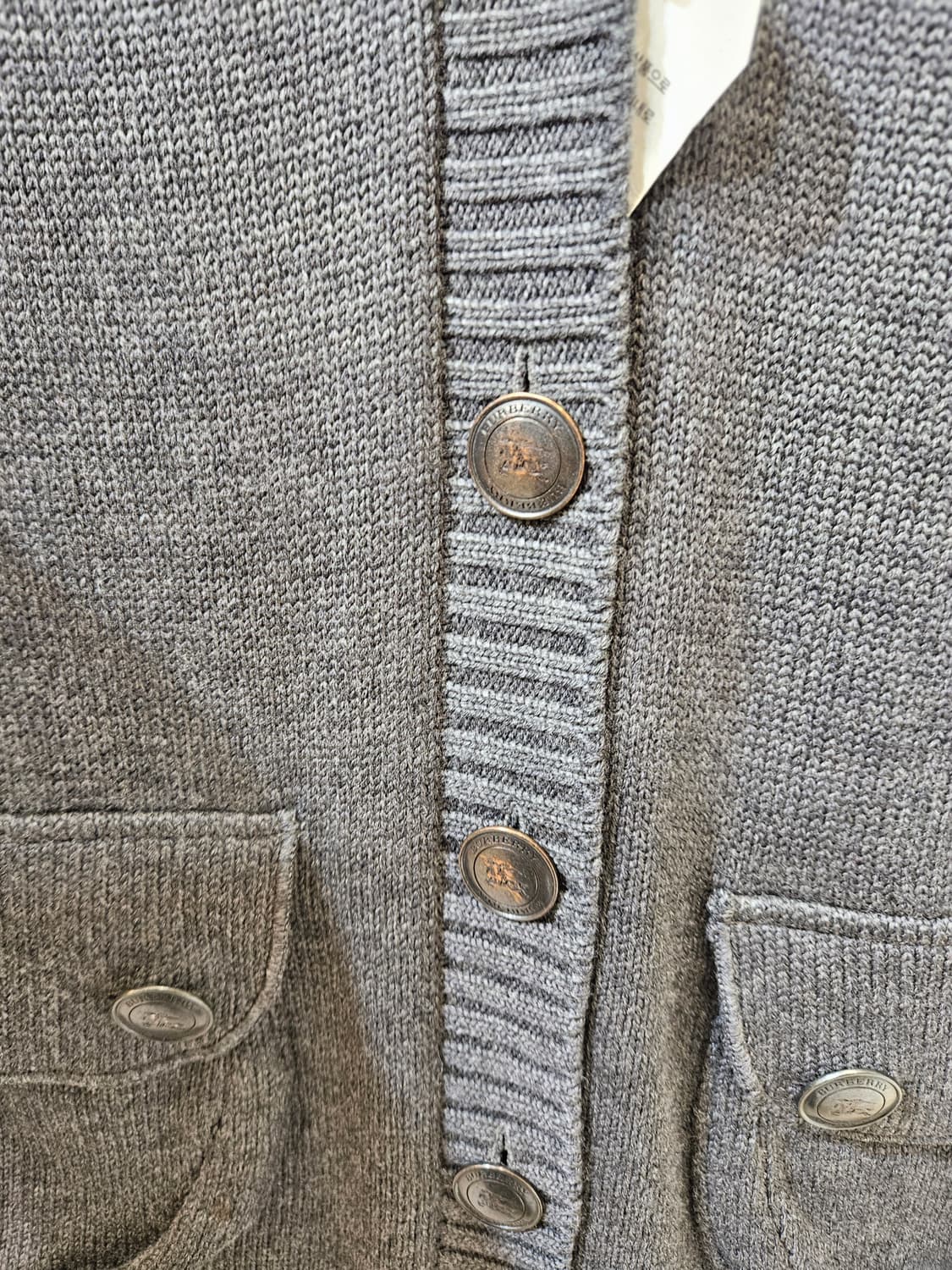 버버리 울 카라 니트 롱 가디건 상품이미지5