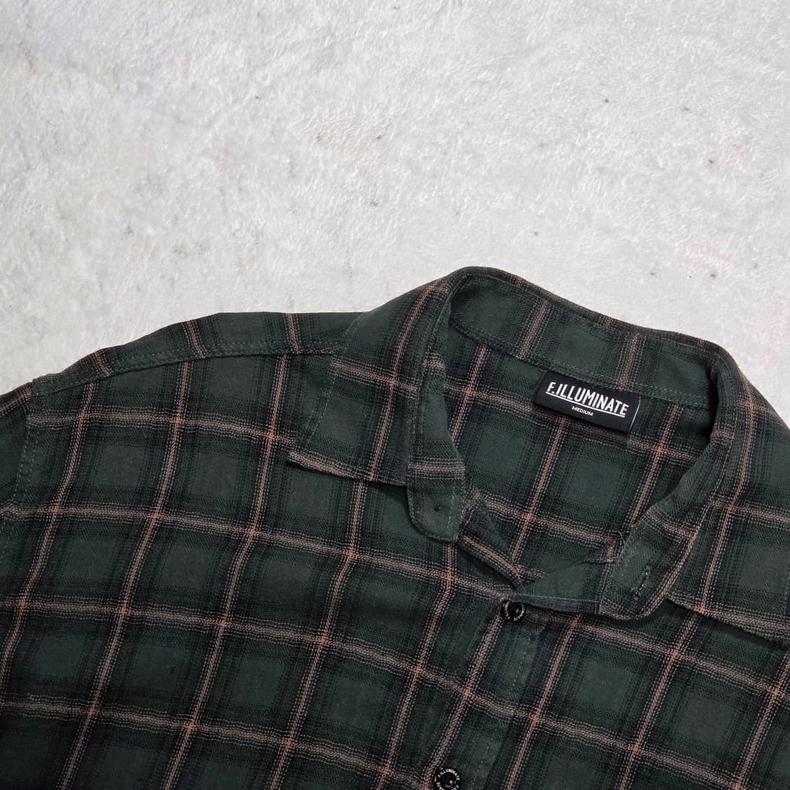 필루미네이트 그린 브라운 체크 셔츠 상품이미지2