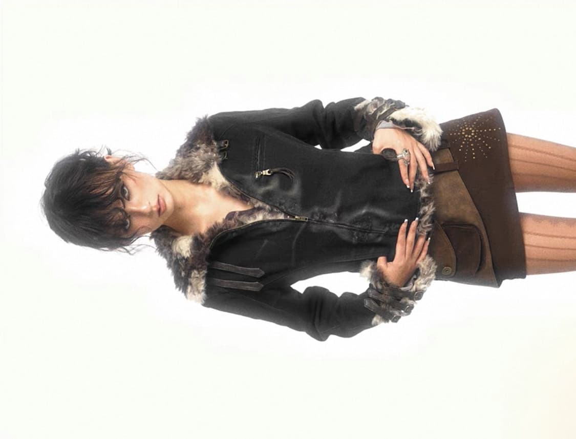 FLOWERS BIRDS MARKET 니체 데님 코트 퍼자켓 퍼무스탕 상품이미지1