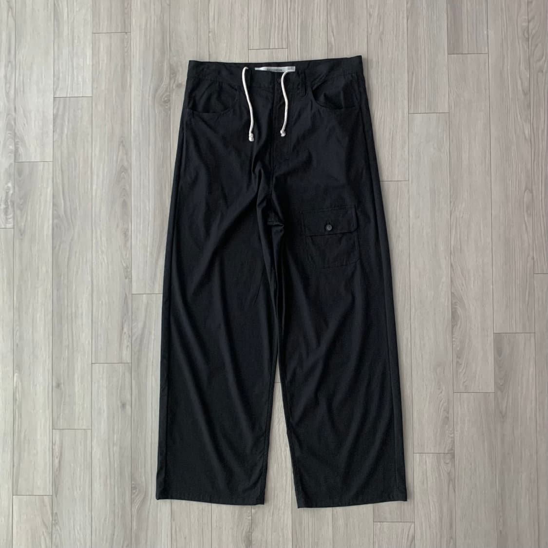 베이시스브룩 레이온 블랙 팬츠 basisbroek 상품이미지1