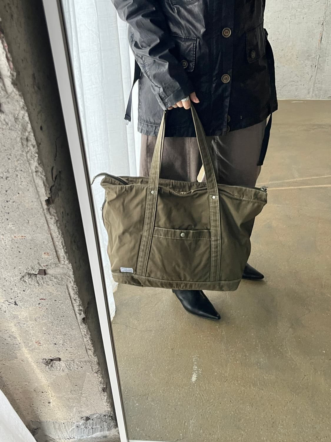 Porter 포터 스티치 코튼 쇼퍼백 상품이미지4