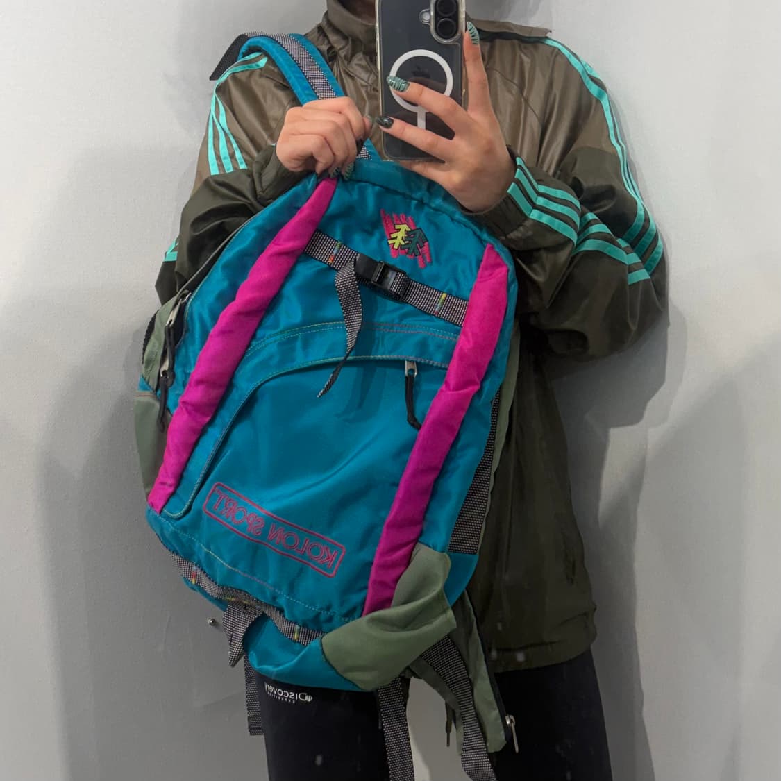 OS 코오롱스포츠 90s 올드스쿨 멀티컬러 아웃도어 백팩 상품이미지1