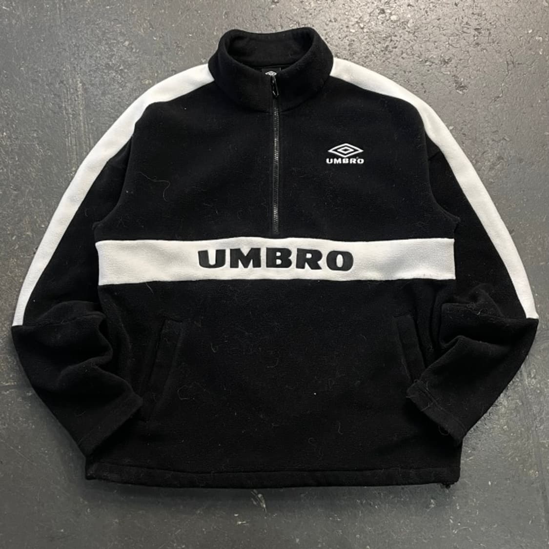 100 엄브로 컬러블록 후리스 풀오버 상품이미지1