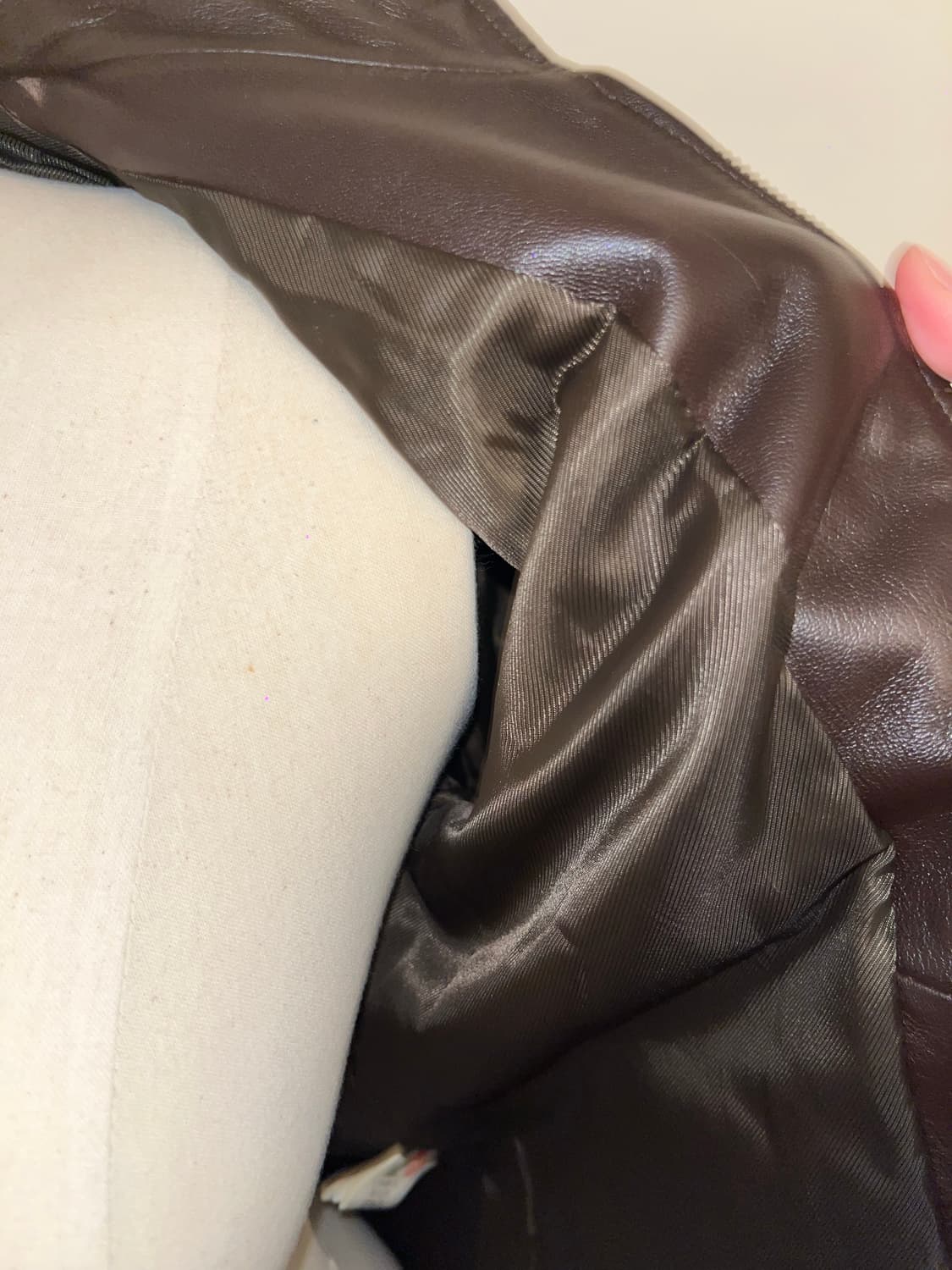 leather sheepskin brown jacket 상품이미지7