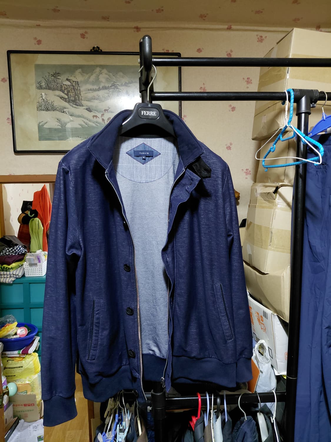 [TAKA Q]데님 헤링턴 자켓 XL(105)사이즈 상품이미지3