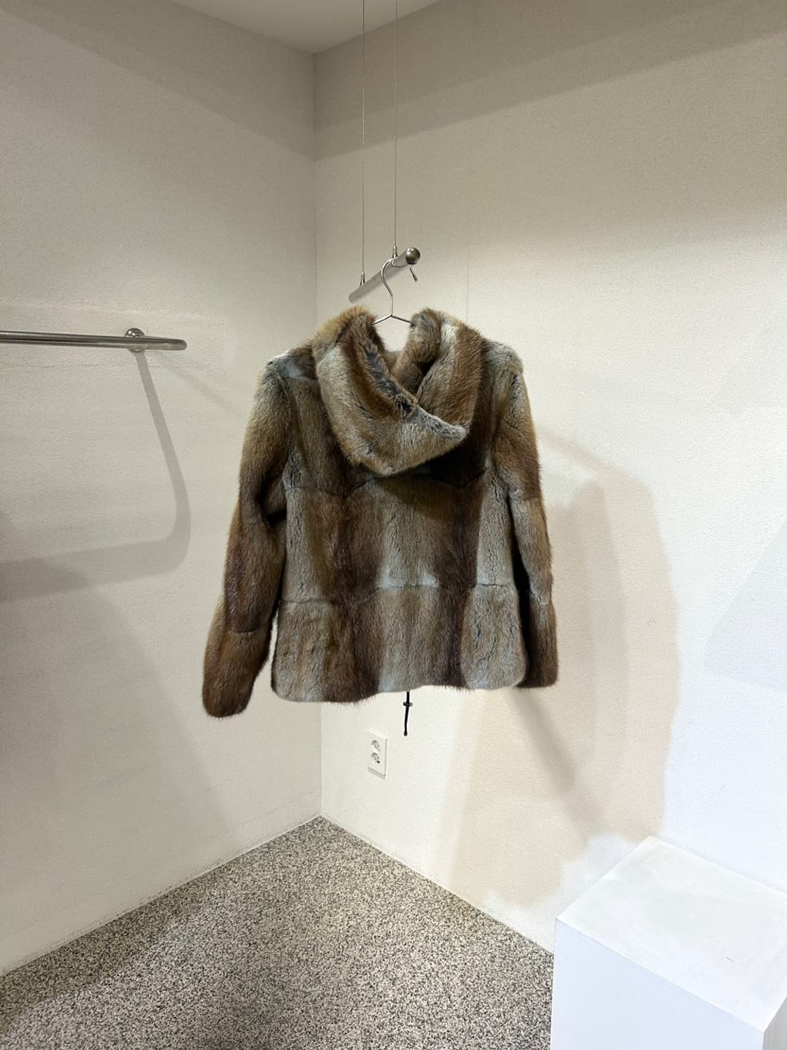 Rabbit 토끼털 후드 퍼 코트 상품이미지2