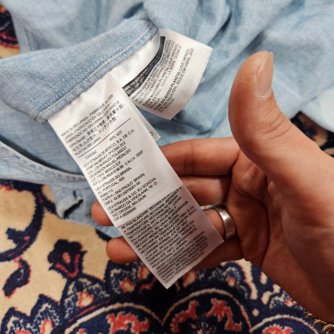 리바이스(Levis) 데님 도트 셔츠 S size 상품이미지8