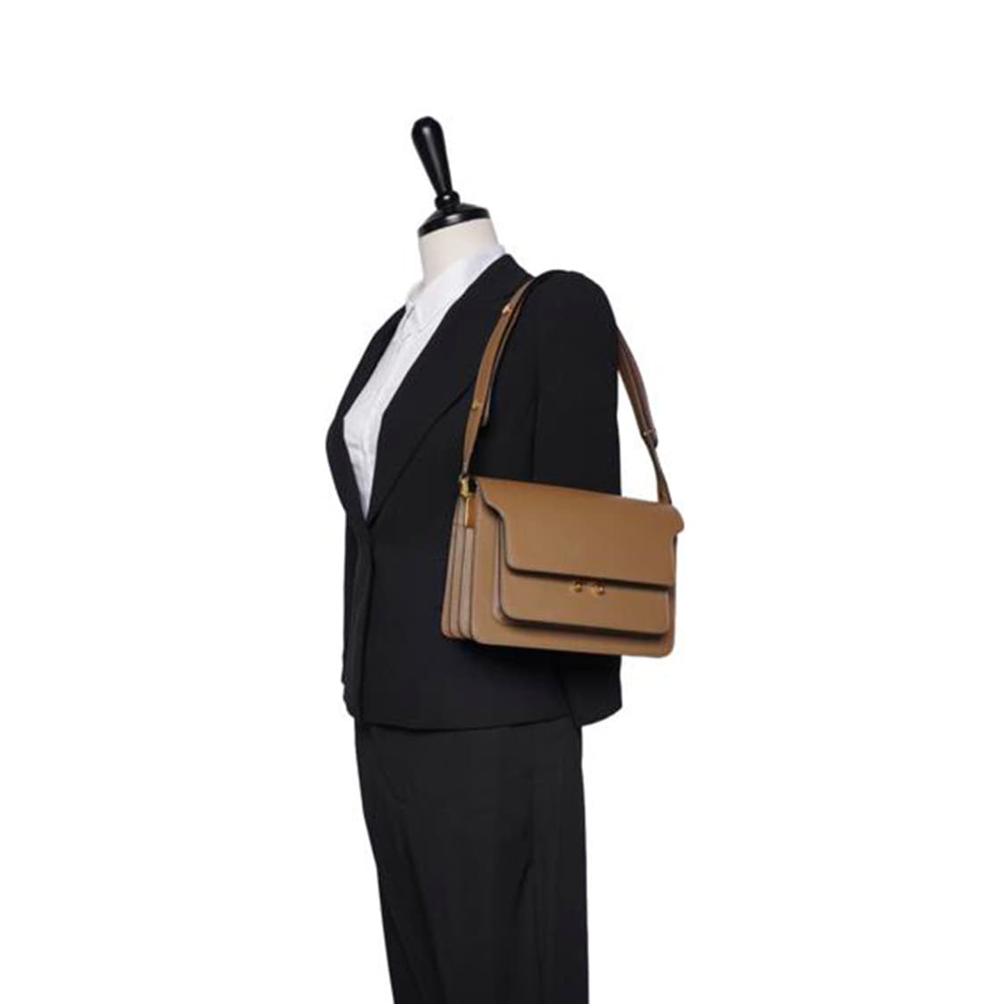 (중고) 마르니 브라운 사피아노 트렁크 미듐 숄더백 상품이미지4