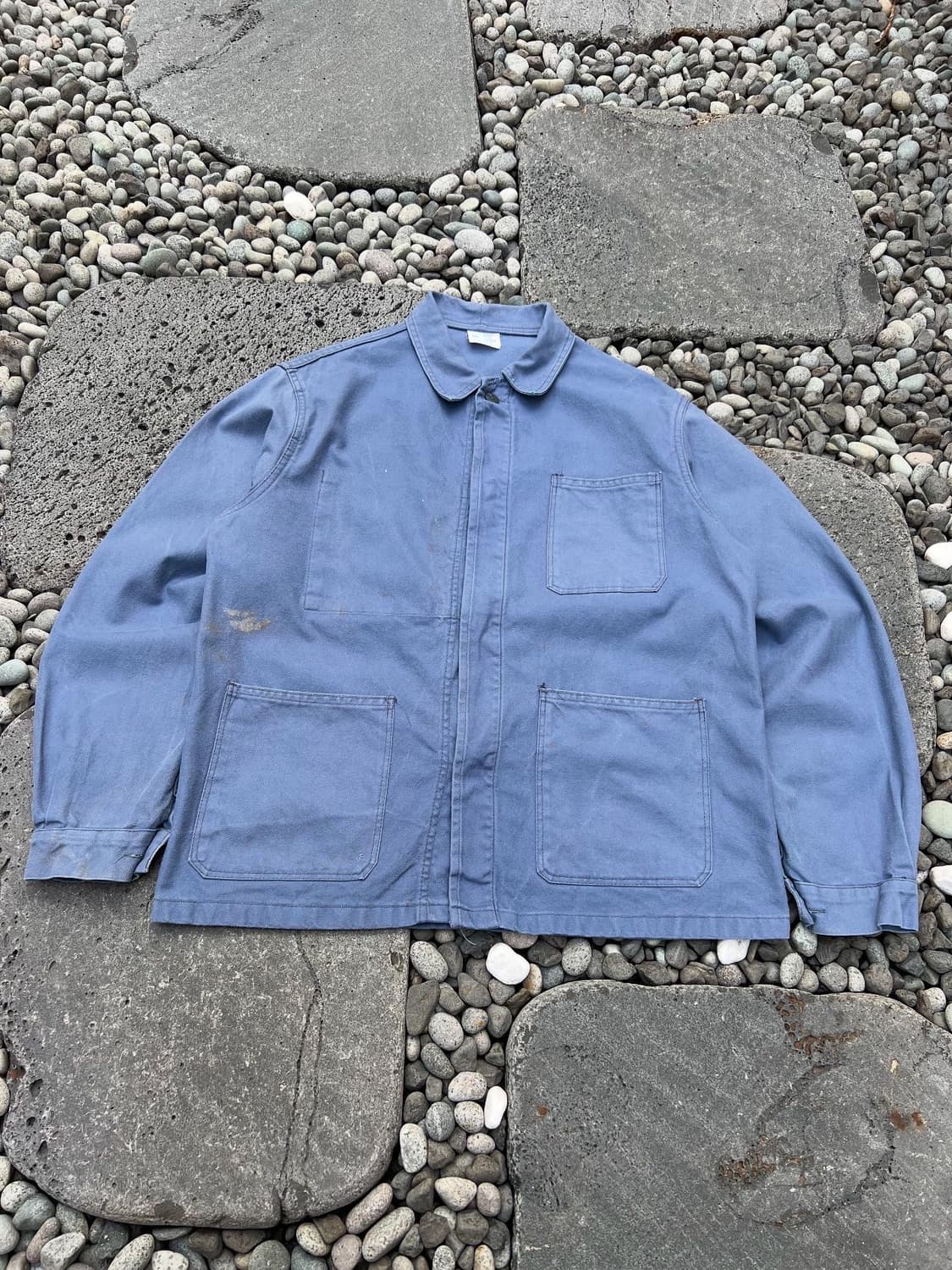 OLD WASHING BLUE VINTAGE FRENCH 프렌치워크자켓 상품이미지1