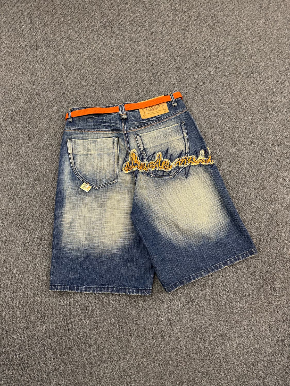 36)Akademiks 빈티지 패치 자수 버뮤다 데님팬츠 상품이미지8