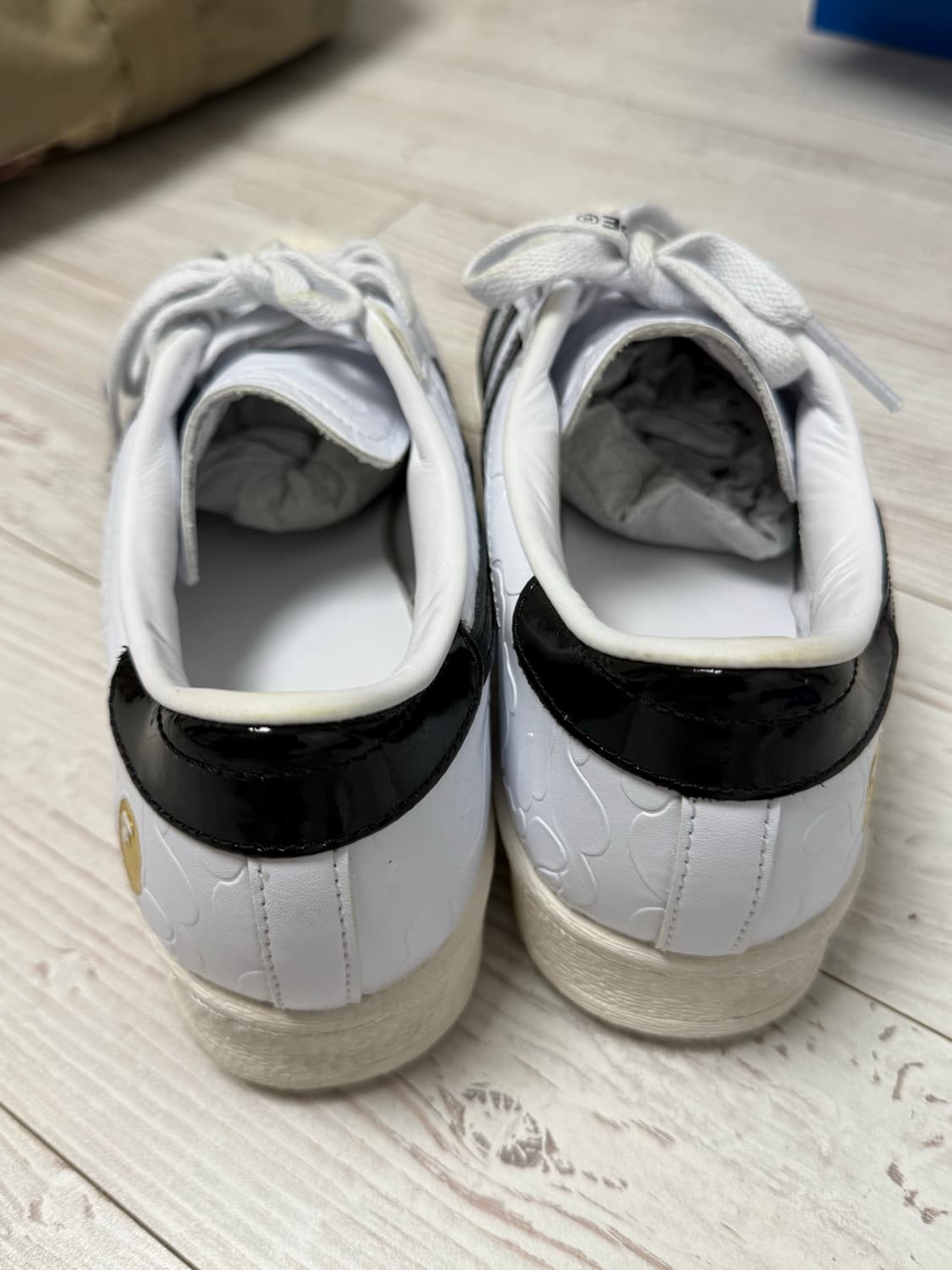 베이프x아디다스 슈퍼스타 빈티지 클라우드 화이트 250 상품이미지2